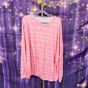 Jenneration - Reindeer Pullover - Pink - XXL